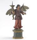 Ensemble de 2 statuettes en pendant : anges cérophéraires