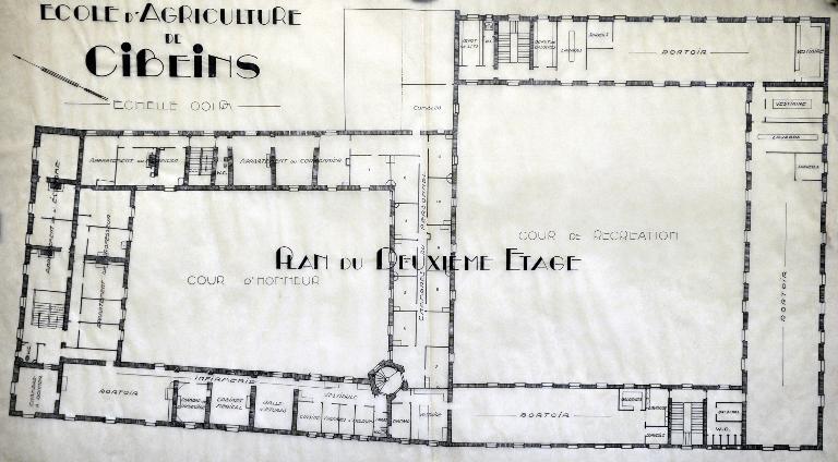 Château de Cibeins ; école d'agriculture, puis lycée agricole d'Etat Edouard-Herriot, dit lycée de Cibeins