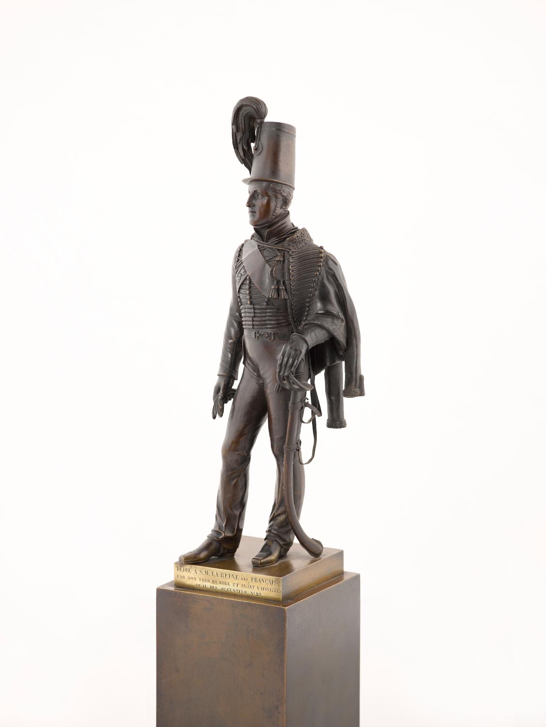 statuette de Ferdinand-Philippe d'Orléans, prince royal, en colonel de hussards