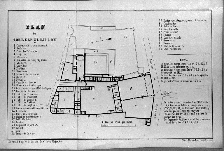 Collège de jésuites de Billom, puis école secondaire, petit séminaire, collège communal (?), école militaire (désaffecté)