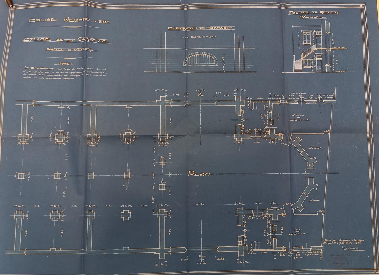 Plan de l'église Jeanne-d'Arc