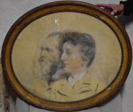 Dessin - Portrait du comte et de la comtesse de Paris