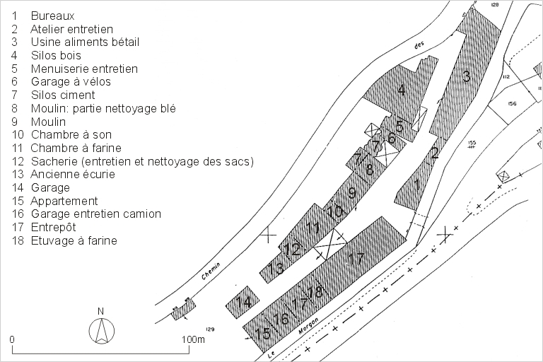 Minoterie des grands Moulins puis Les Grands Moulins Seigle actuellement Les Grands Moulins parc d'activité