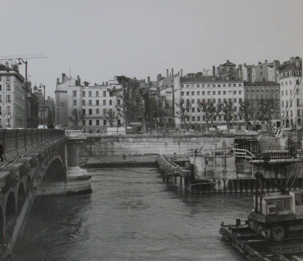 Pont Morand, puis pont du Bâtiment, puis pont Morand (détruit) ; culée (vestiges)