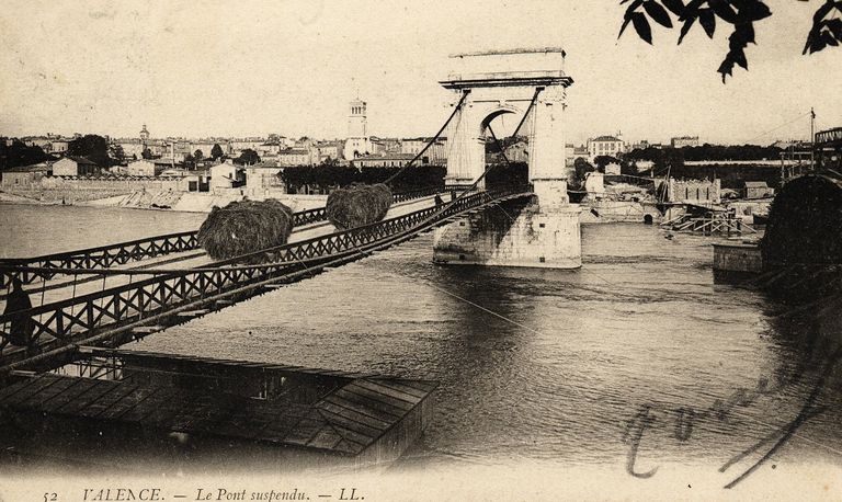 Pont de Valence aux Granges, ou pont suspendu de Saint-Péray (détruit)