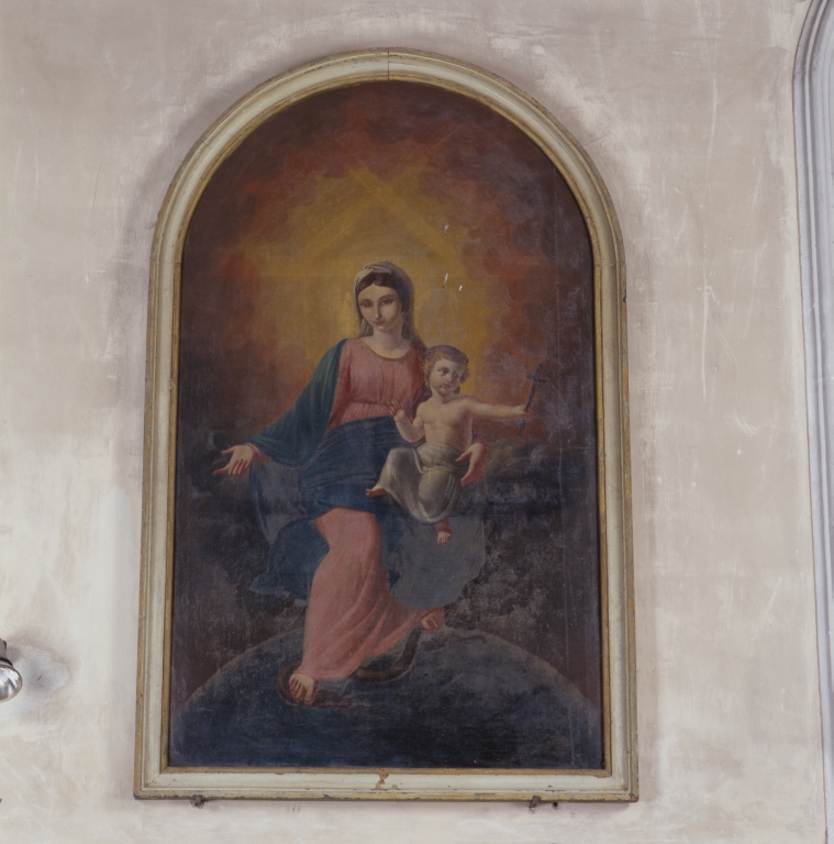 Ensemble de 2 tableaux : Vierge à l'Enfant et saint Roch de Montpellier