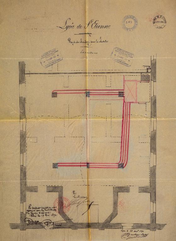 Lycée de garçons, actuellement lycée d'enseignement secondaire et supérieur Claude-Fauriel