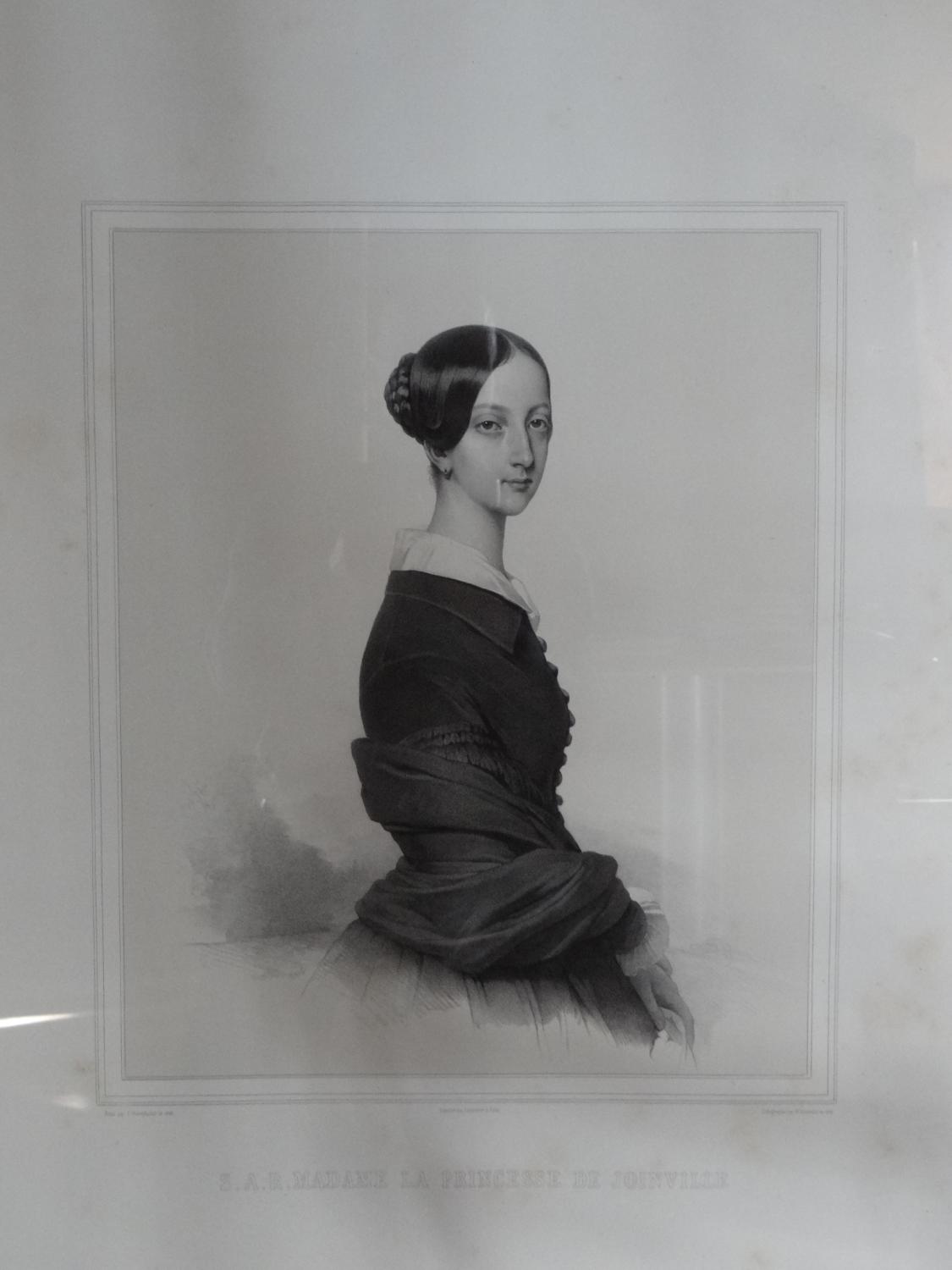 Estampe de Henri Grévedon d'après Franz Xaver Winterhalter - S.A.R. Madame la princesse de Joinville