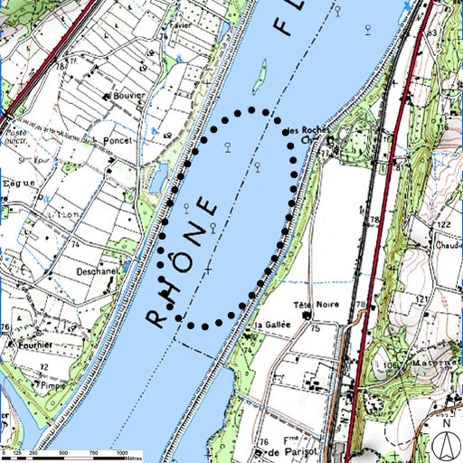 Bac à traille de Meysse (disparu) ; pont privé (disparu ?)