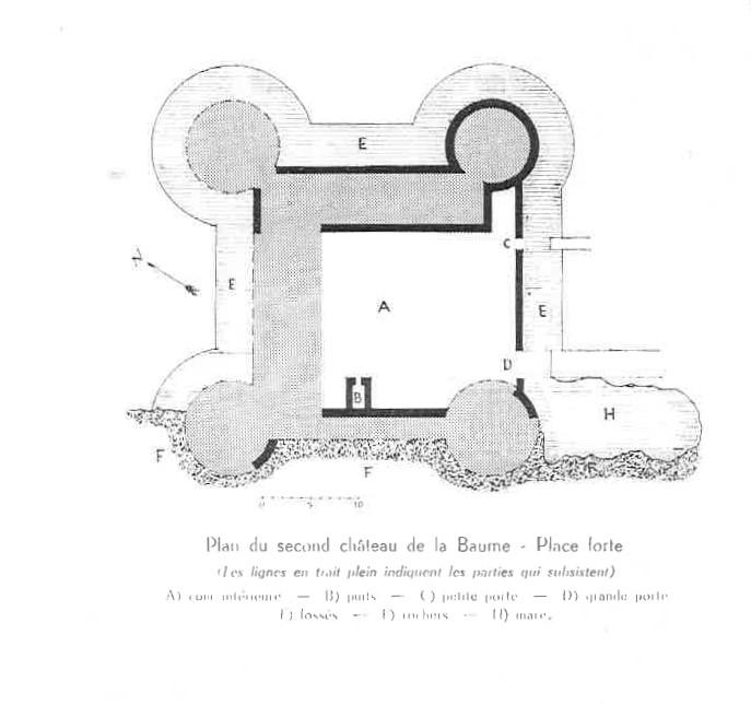 Maison forte dit ancien château de la Beaume puis ferme actuellement maison d'habitation.
