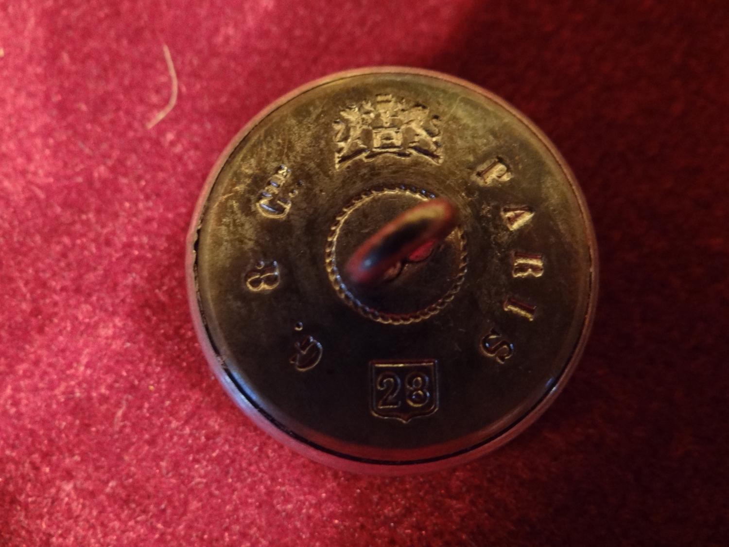 Bouton de livrée aux armes de la comtesse de Paris