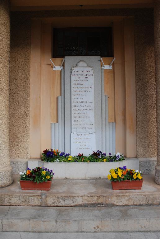 Tableau commémoratif des morts (guerre de 1914-1918)