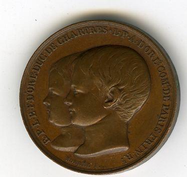 Médaille - Le comte de Paris et le duc de Chartres enfants