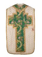 chasuble, étole, manipule, voile de calice, bourse de corporal : ornement blanc : ornement blanc n°2