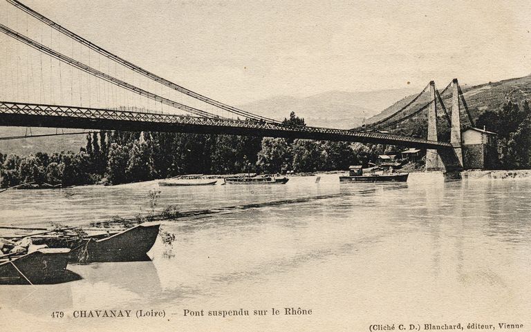 Pont de Chavanay (détruit) ; tête de pont (vestiges)