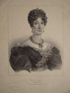 Estampe de Lemercier d'après Pointel du Portail - Portrait de Marie-Amélie, reine des Français