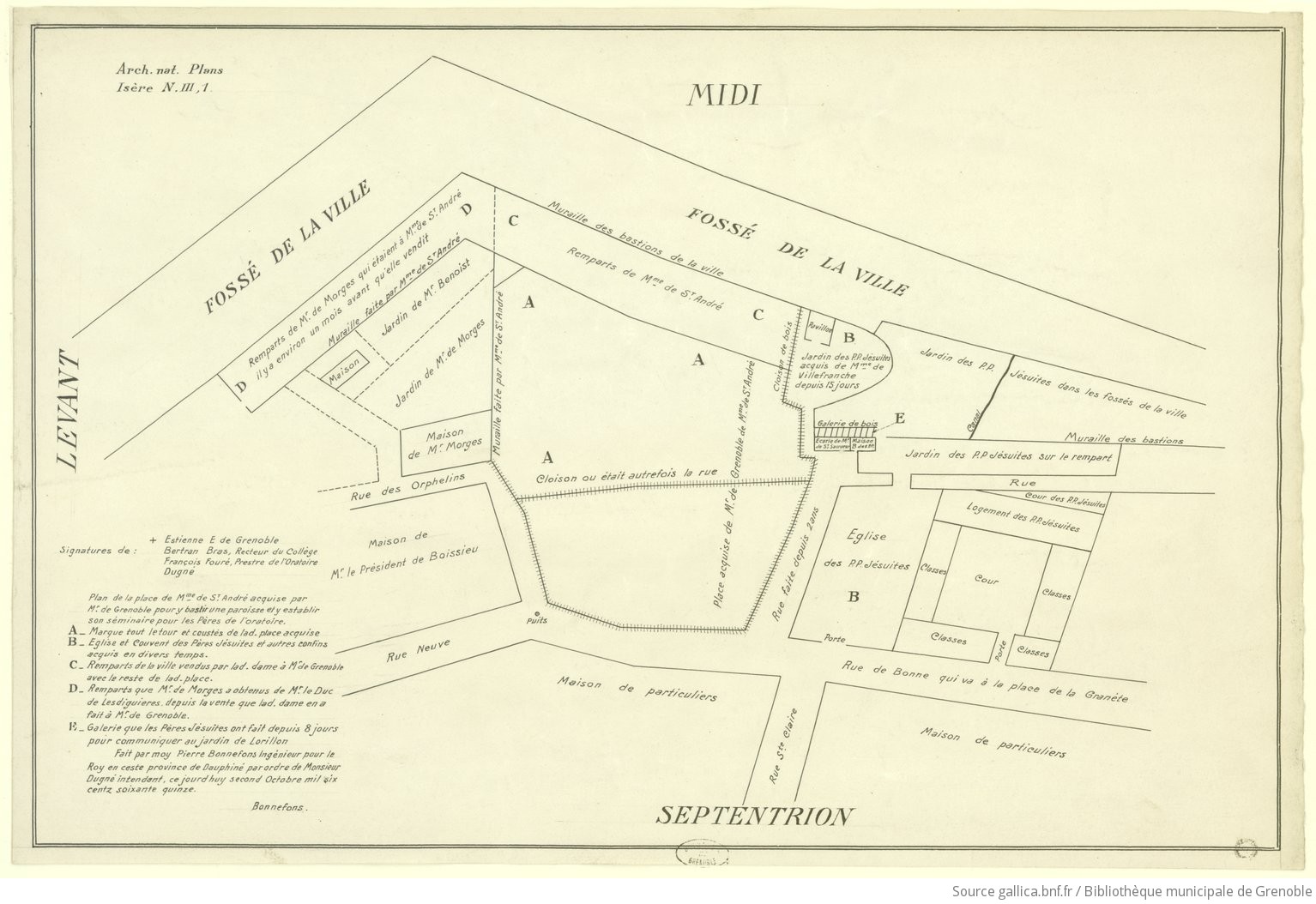 Collège de jésuites, dit Royal-Dauphin, puis école centrale, lycée, collège royal, lycée de garçons puis lycée de jeunes filles, actuellement cité scolaire Stendhal