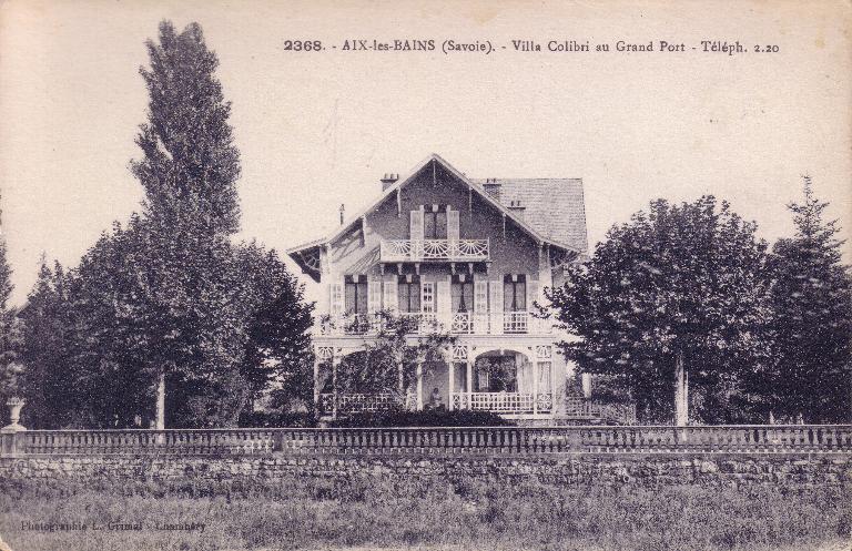 Maison, dite villa Colibri, puis La Revardière