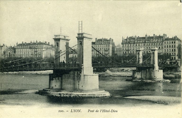 Pont de l'Hôtel-Dieu, ou dite passerelle de l'Hôtel-Dieu (détruit)