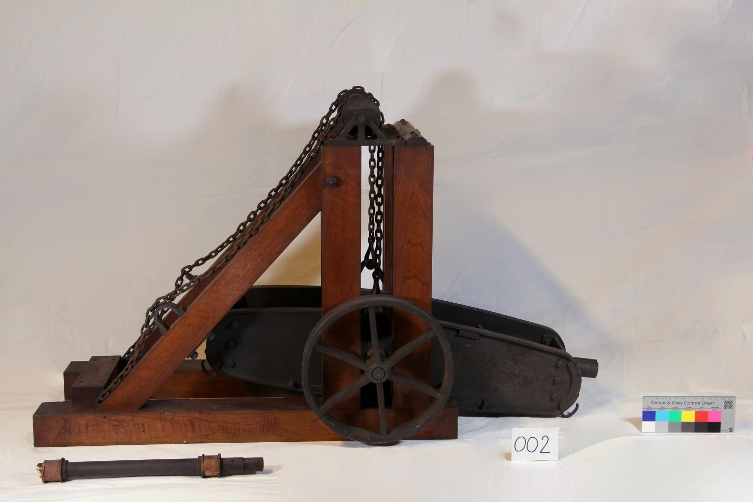 Maquette de machine permettant de viser et régler dans toutes les directions