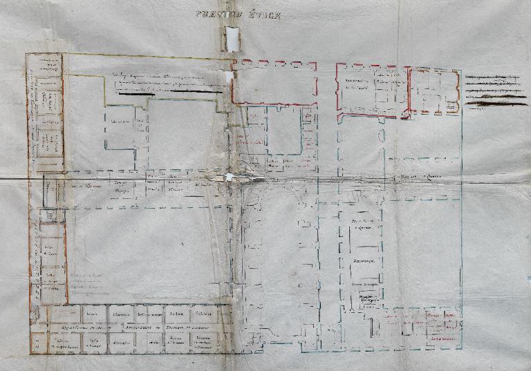 Plan du 1er étage, 1849 ca (AC Lyon, 477 WP 001-7) 