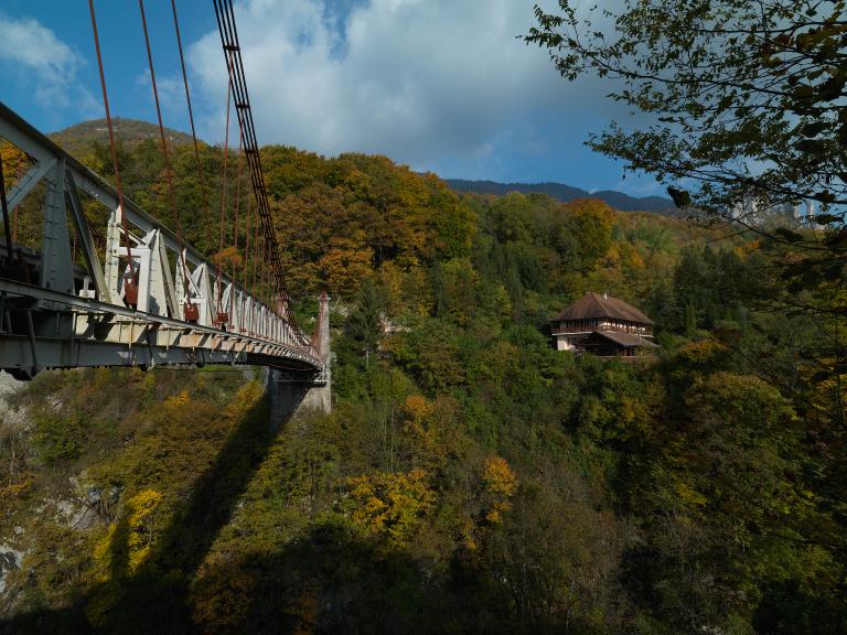 Pont suspendu dit pont de l'Abîme