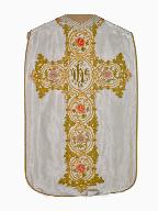 chasuble, étole, manipule : ornement blanc n°3