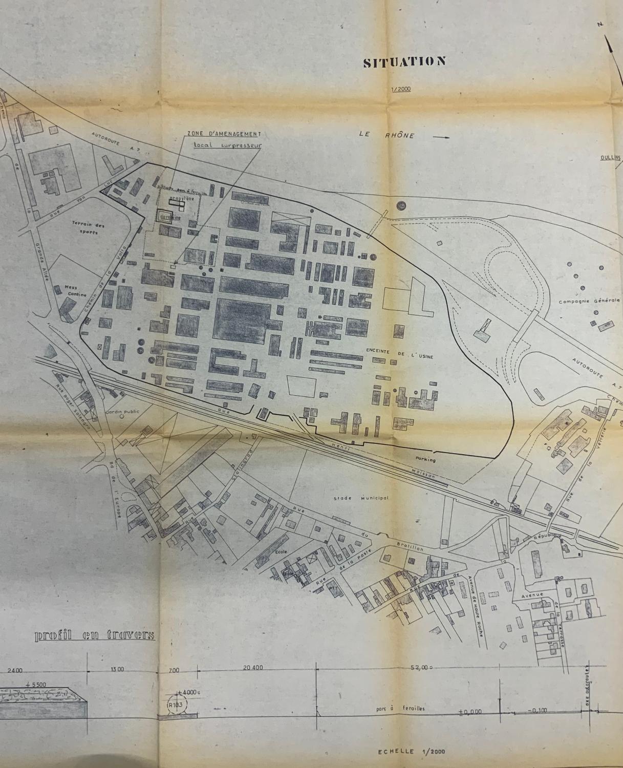 Plan usine Ugine Kuhlmann (PCUK), actuelle Arkema