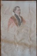 Dessin aquarellé de Jean Alaux - Étude pour le portrait de Sir Chapman Marshall