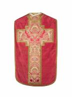 chasuble, manipule, voile de calice : ornement rouge n°2