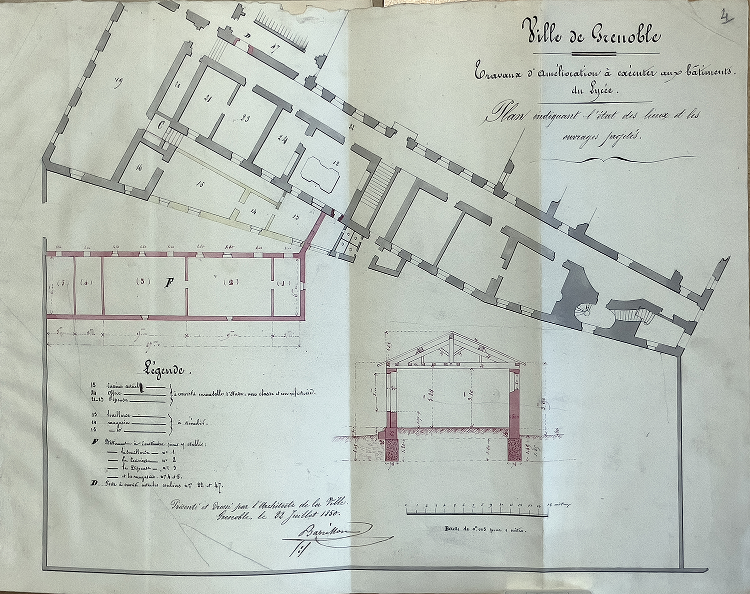 Collège de jésuites, dit Royal-Dauphin, puis école centrale, lycée, collège royal, lycée de garçons puis lycée de jeunes filles, actuellement cité scolaire Stendhal