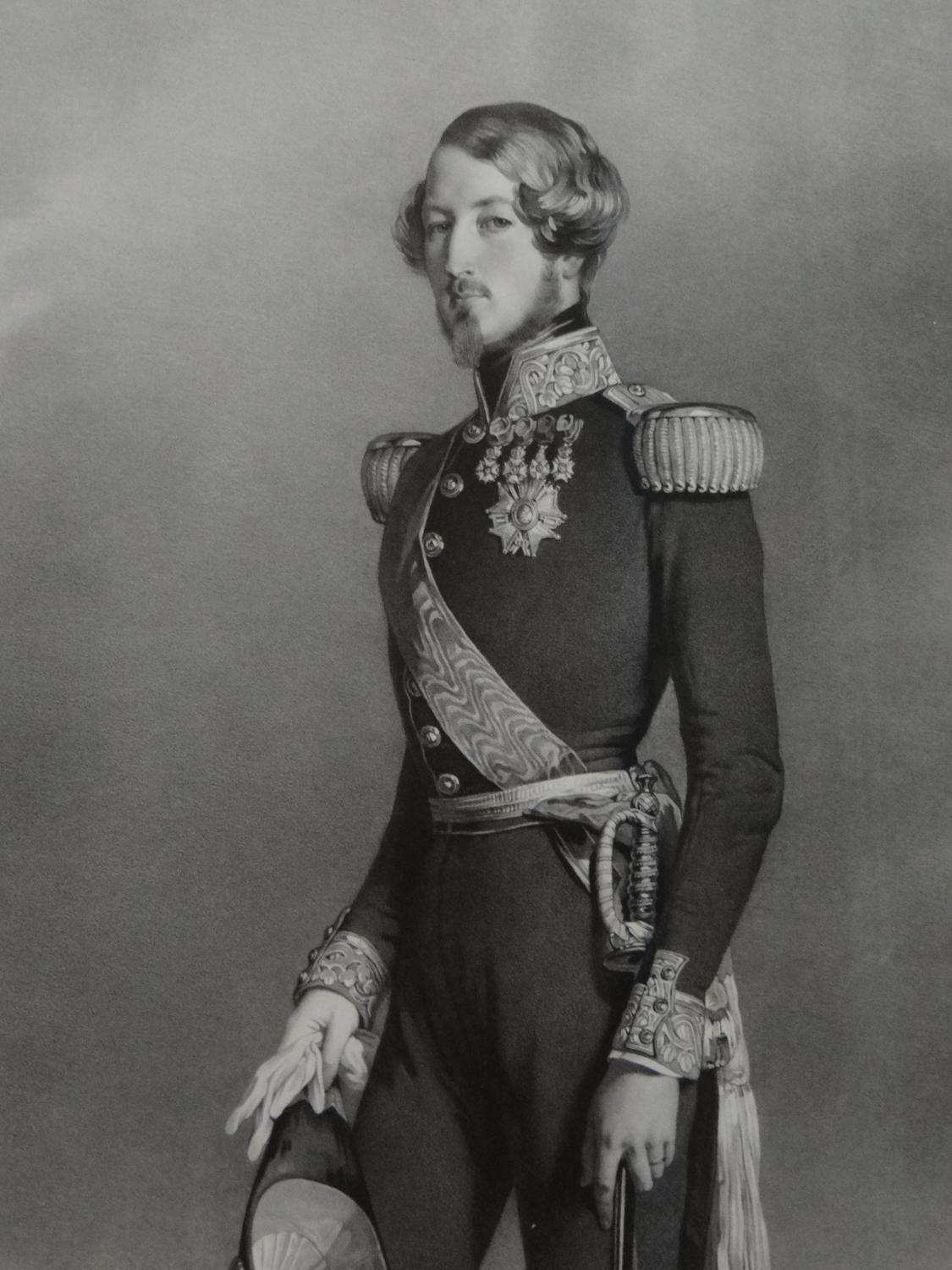 Estampe - Portrait d'Auguste de Saxe-Cobourg
