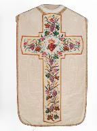 chasuble, étole, manipule, voile de calice : ornement blanc n°3