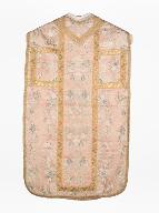 chasuble, étole, voile de calice, bourse de corporal : ornement rose