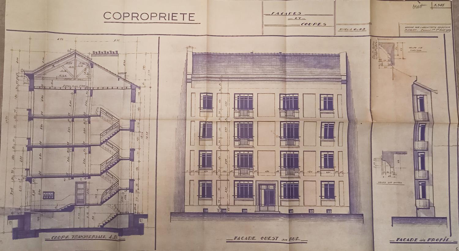 Elévation et coupe
