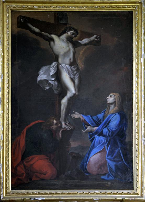 Le Christ en croix entre la Vierge et saint Jean