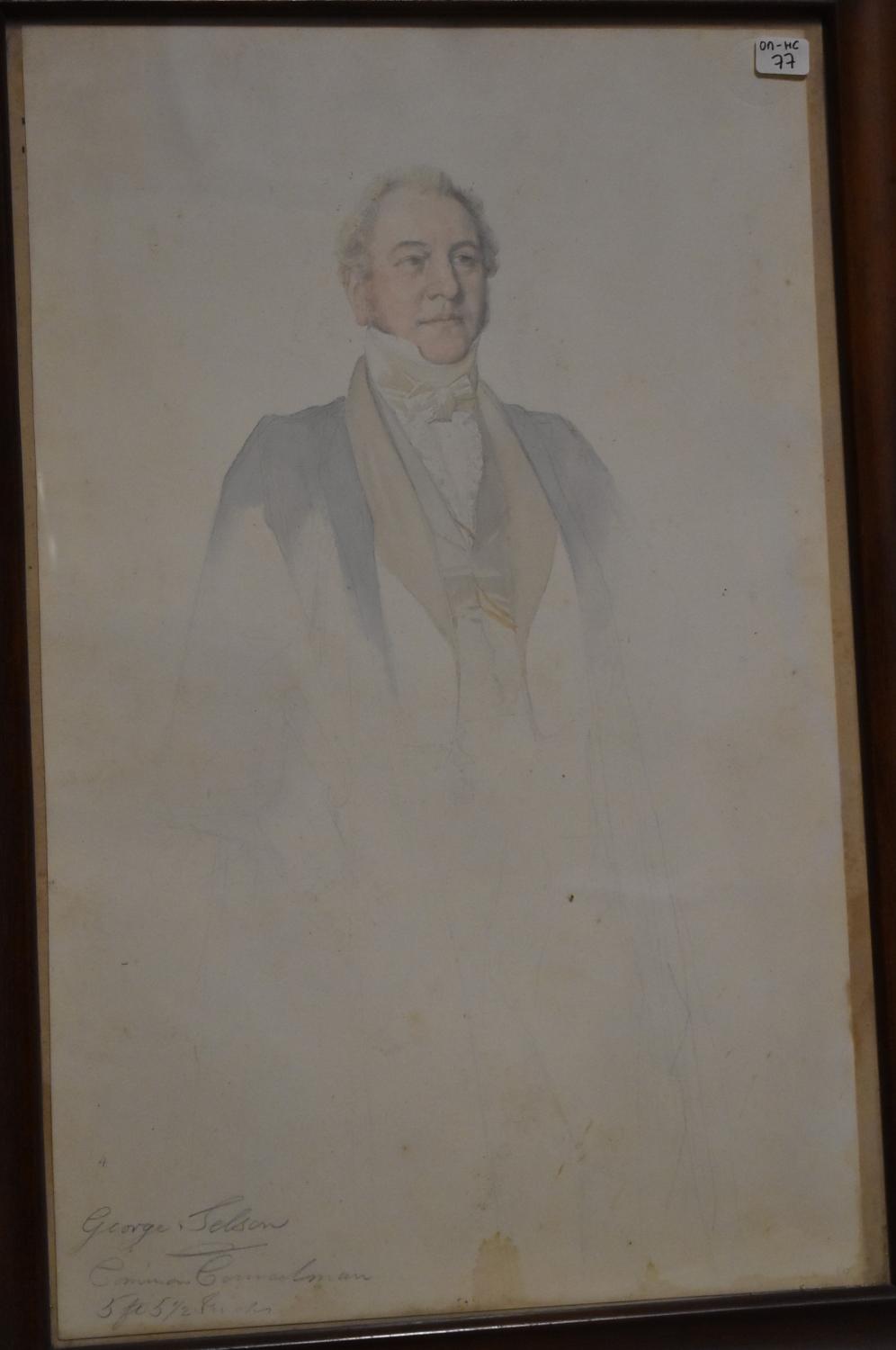 Ensemble de dessins aquarellés de Jean Alaux (2) et d'après Jean Alaux (1) - Études pour les portraits de Lord Charles Wellesley, de George Selson et du roi Louis-Philippe Ier