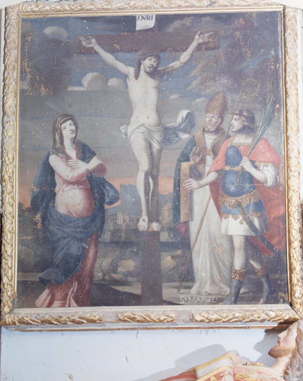 Tableau : Calvaire, avec saint Marcel et saint Menne