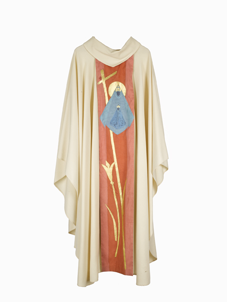 chasuble, étole : ornement blanc n°9