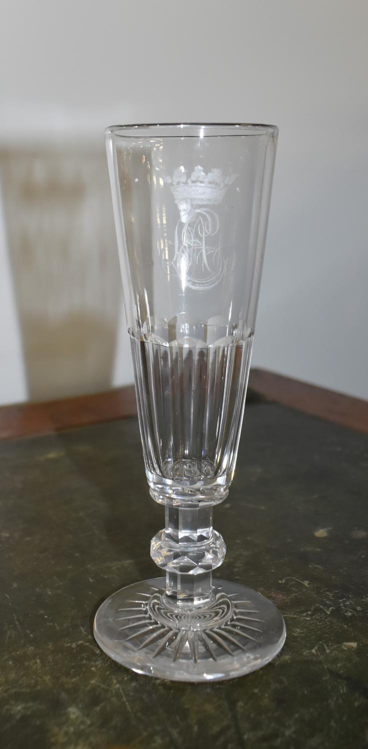 Ensemble de flûtes à champagne au chiffre d'Adélaïde d'Orléans (5)