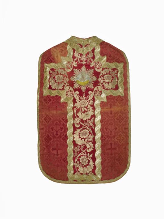 chasuble, étole, voile de calice : ornement rouge