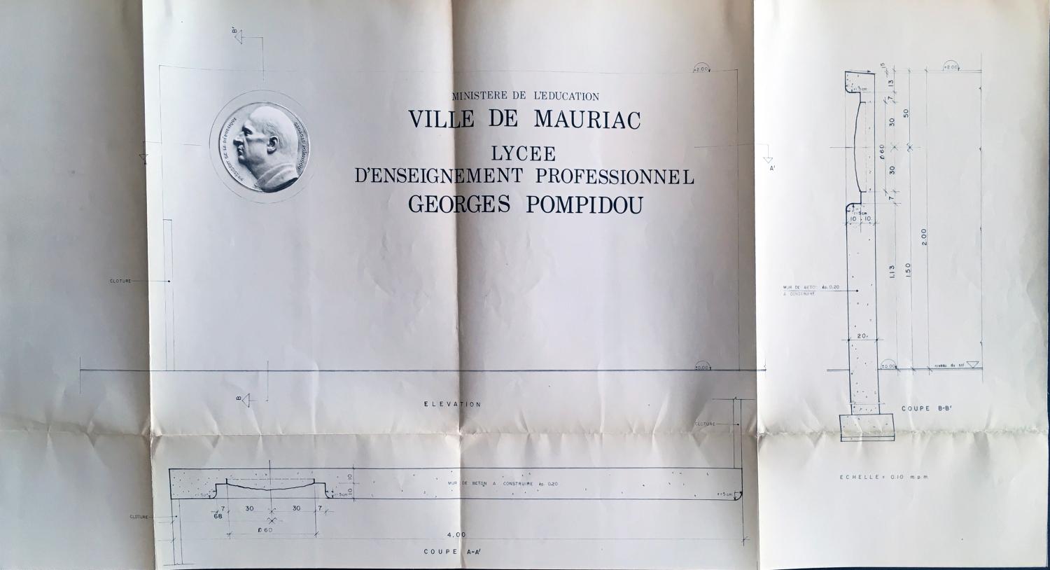 Relief méplat : Georges Pompidou