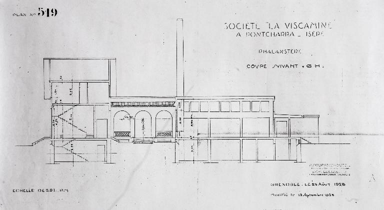 Immeuble à logements, dit phalanstère de la Viscamine puis colonie de vacances, actuellement lycée d’enseignement général Pierre-du-Terrail