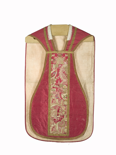 chasuble, manipule, voile de calice : ornement rouge n°2