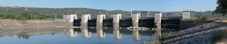 Barrage de retenue de Loriol, ou barrage de retenue du Pouzin, pont routier