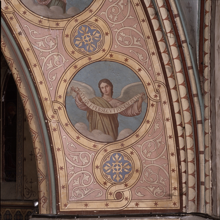 peintures monumentales : les Béatitudes (ensemble du décor intérieur de l'église)