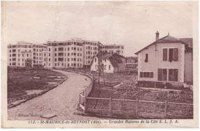 cité ouvrière de l'ancienne Société lyonnaise de soie artificielle dite Grandes maisons de la SLSA