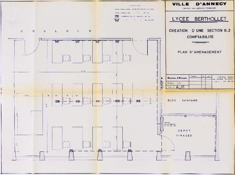 Lycée de garçons, actuellement Lycée Claude-Louis-Berthollet