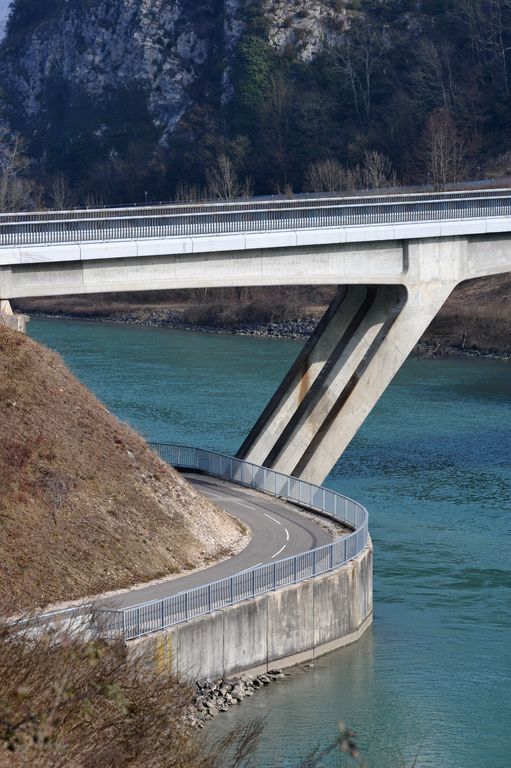 Pont routier du Lit au Roi, Vue partielle, béquille droite, face aval  (depuis la rive droite) (IVR82_20100100468NUCA) - Inventaire Général du  Patrimoine Culturel