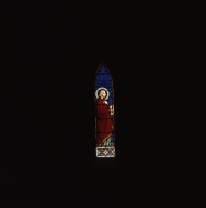 verrières (16) (verrière décorative, verrières à personnages) : l'Immaculée Conception, la Crucifixion